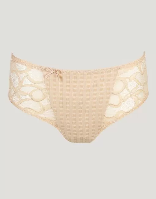 beige high waist truse med blonder