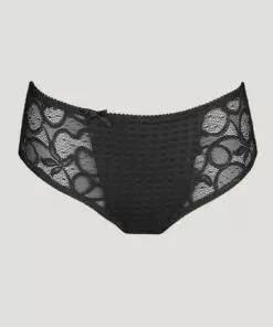 svart high waist truse med blonder