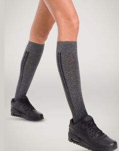 wolford shiny support knestrømpe sølv black