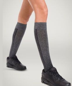 wolford shiny support knestrømpe sølv black