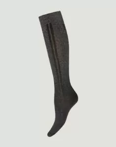 wolford shiny support knestrømpe sølv black