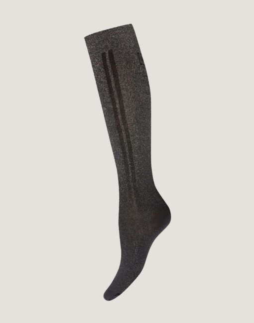wolford shiny support knestrømpe sølv black