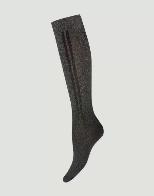 wolford shiny support knestrømpe sølv black
