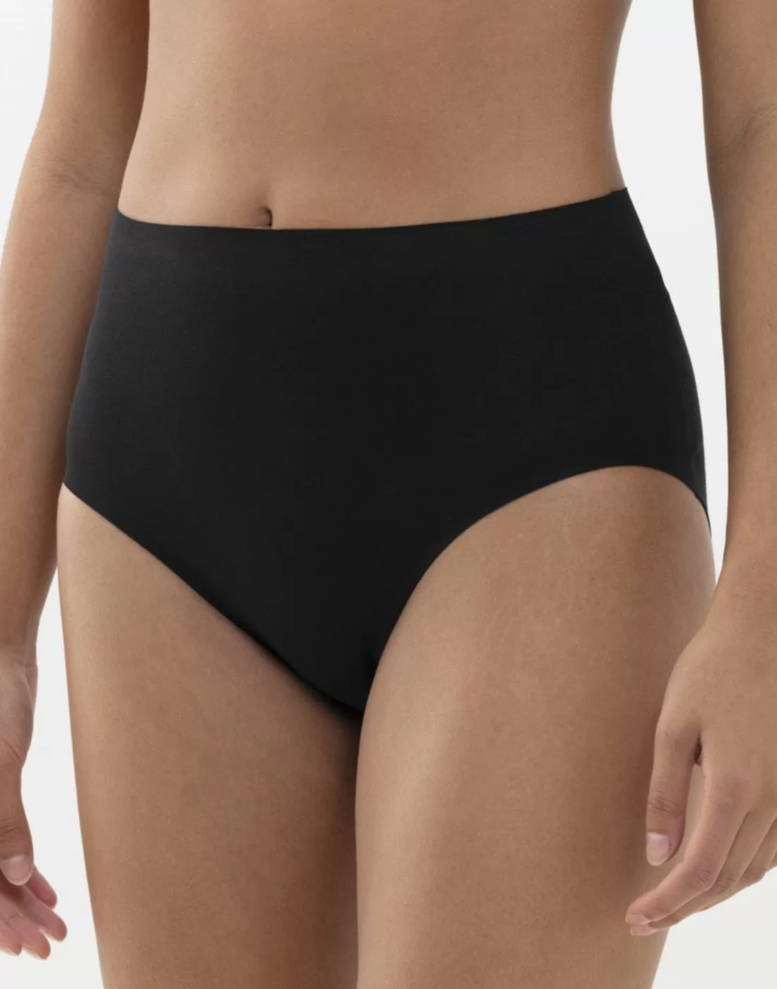 Sort sømløs bomullstruse på underkropp