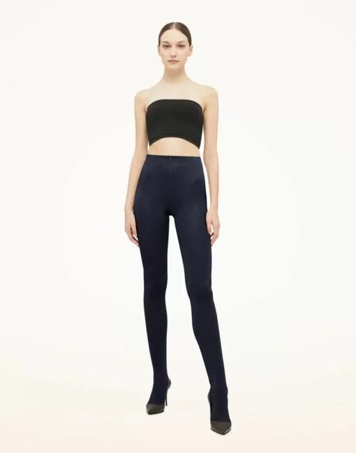 wolford merino ull strømpebukse deeo night blue