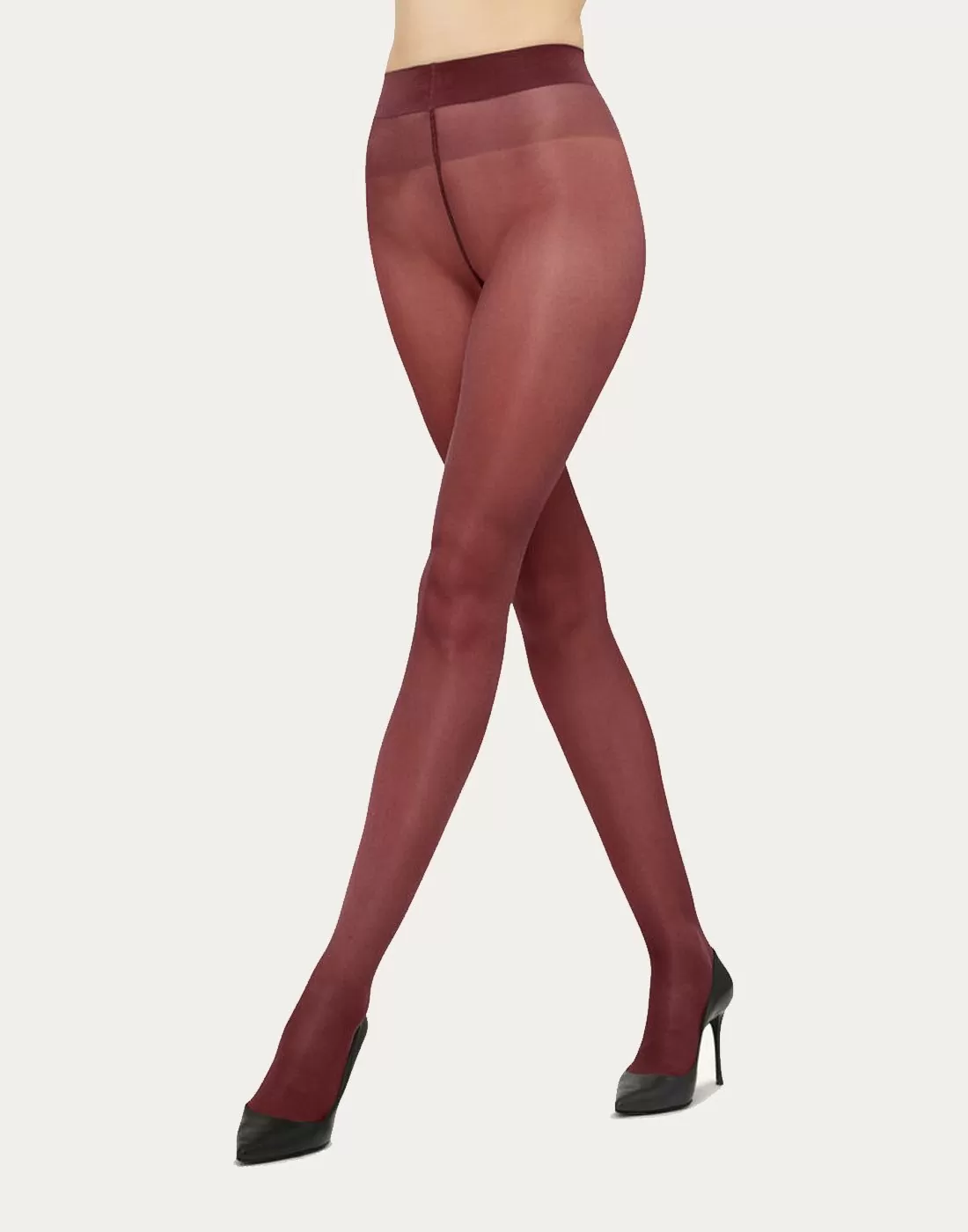wolford satin touch 20 strømpebukse merlot rød