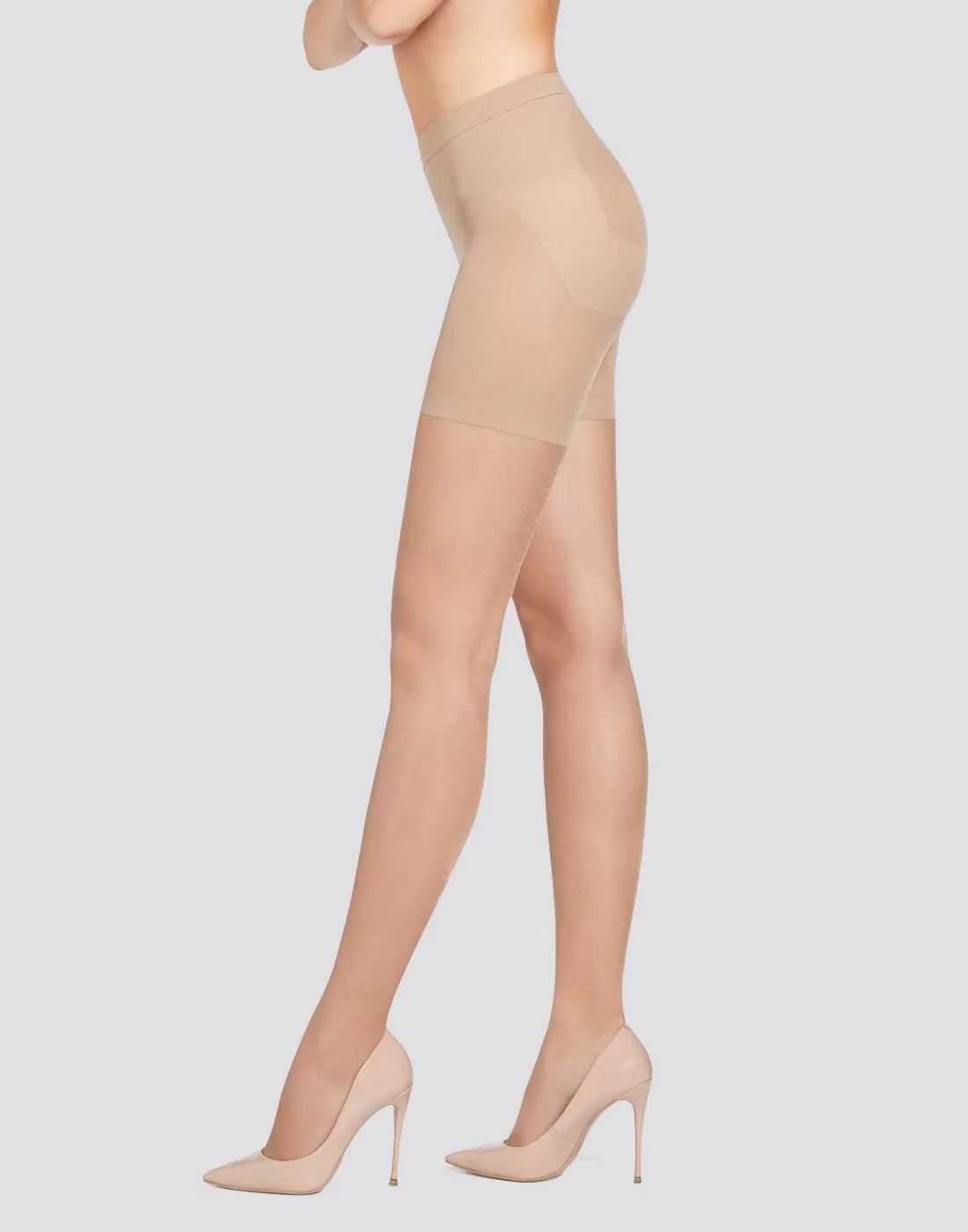 15 denier hold in strømpebukse i beige