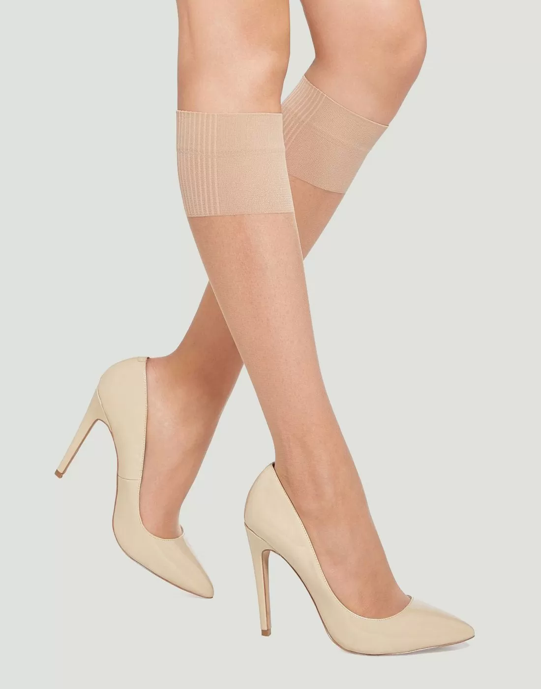 knestrømpe 20 denier i beige