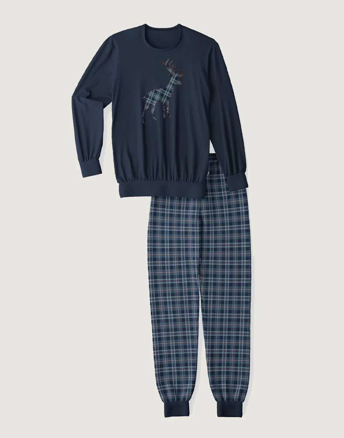 pysjamas til gutt med mønster på genser og bukse