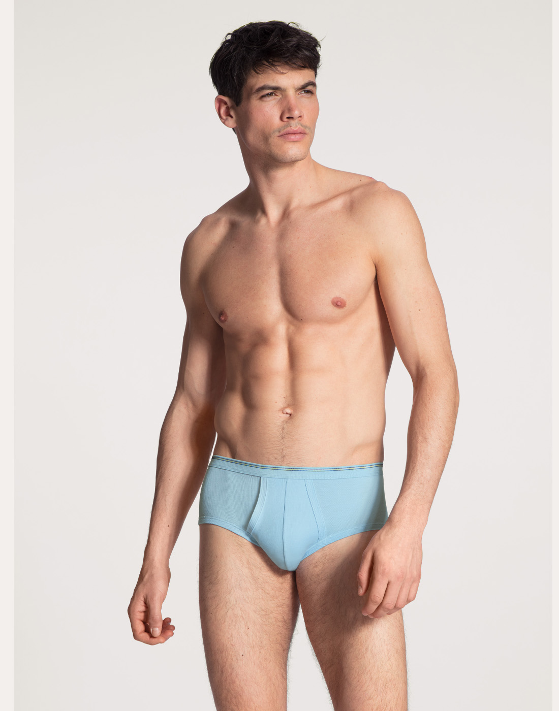 calida twisted cotton lyseblå med gylf