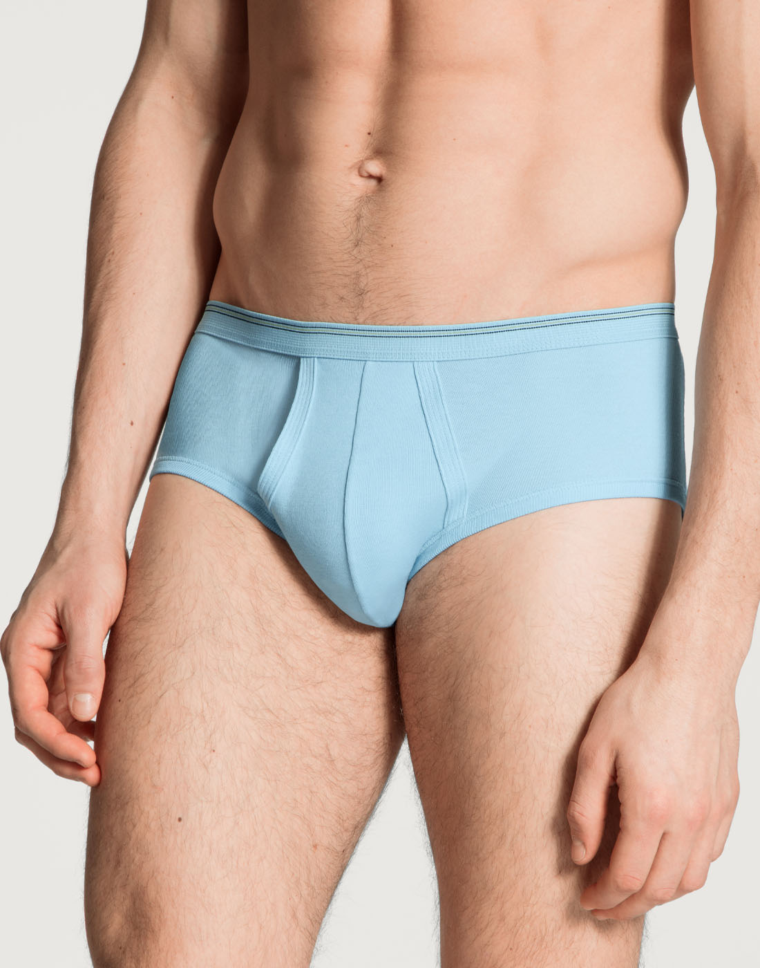 calida twisted cotton lyseblå med gylf