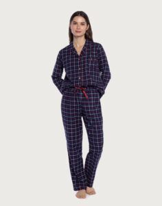 ralph lauren dame pysjamas med blå ruter