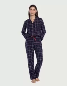 ralph lauren dame pysjamas med blå ruter