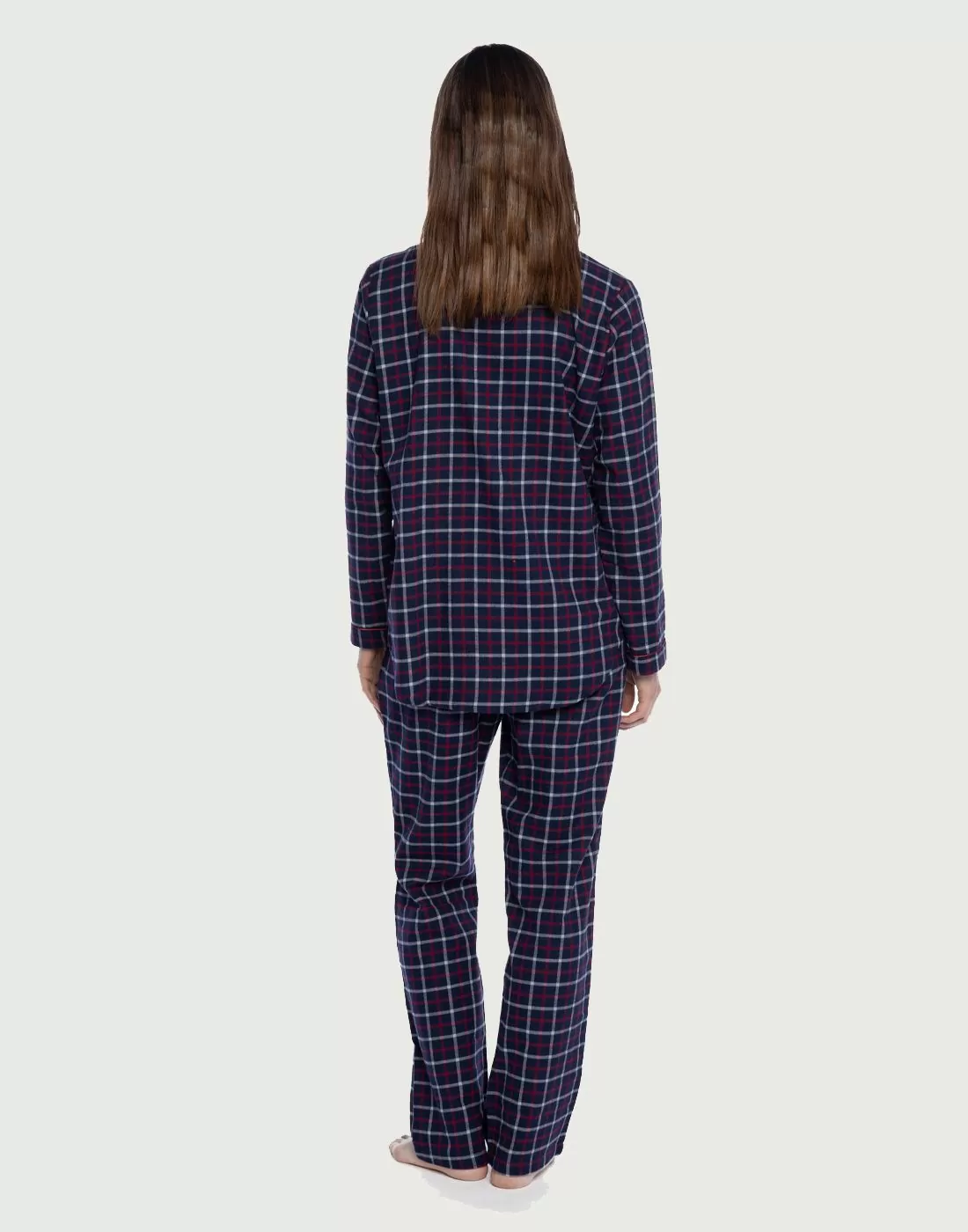 ralph lauren dame pysjamas med blå ruter