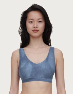chantelle softstretch vattert bh topp blue denim print