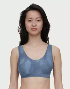 chantelle softstretch vattert bh topp blue denim print