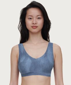 chantelle softstretch vattert bh topp blue denim print
