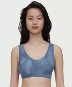 chantelle softstretch vattert bh topp blue denim print