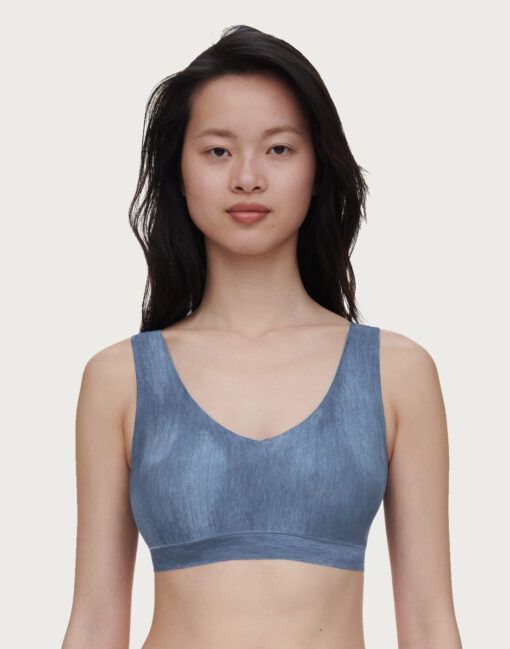 chantelle softstretch vattert bh topp blue denim print