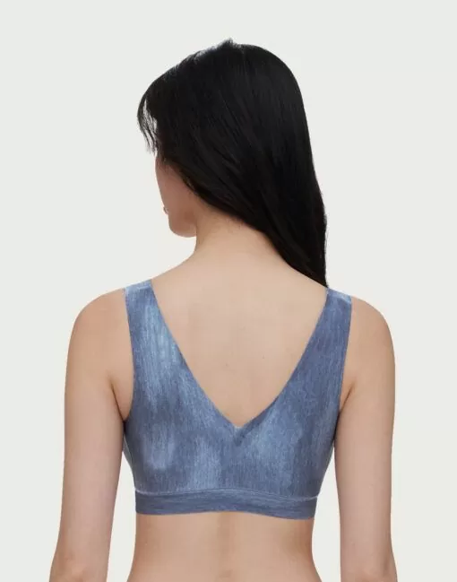 chantelle softstretch vattert bh topp blue denim print