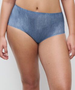 chantelle softstretch høy truse blue denim print