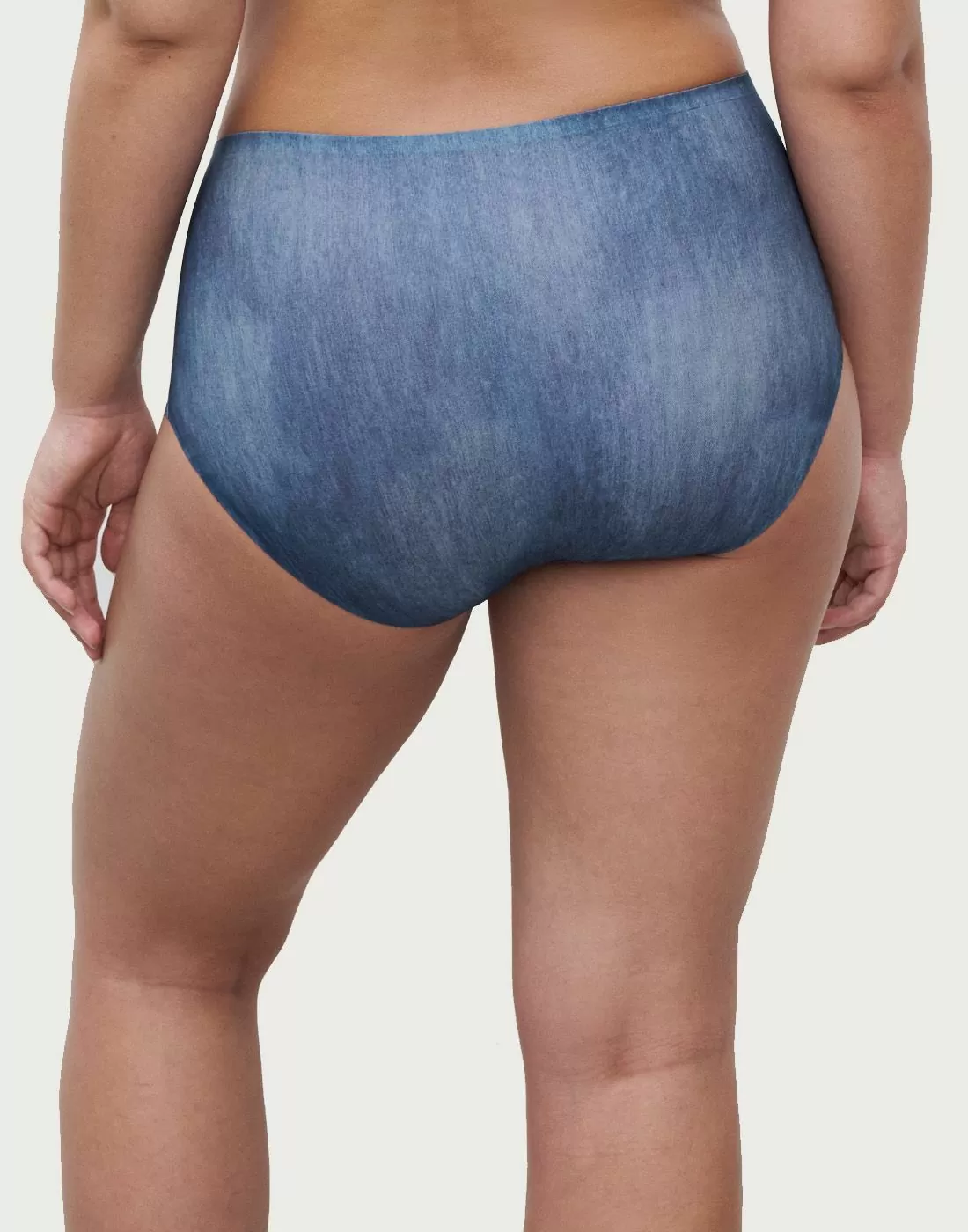 chantelle softstretch høy truse blue denim print