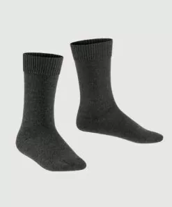 falke comfort wool ullsokk mørk grå