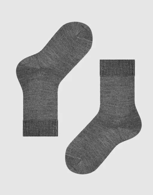 falke comfort wool ullsokk dark grey grå