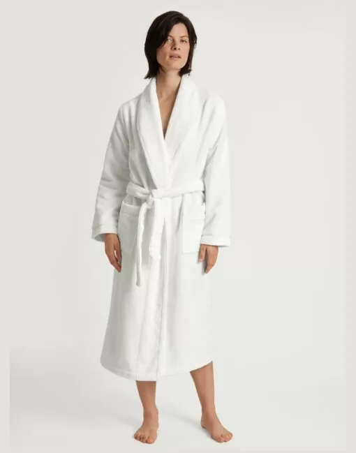 Calida hvit morgenkåpe 61302 cosy shower