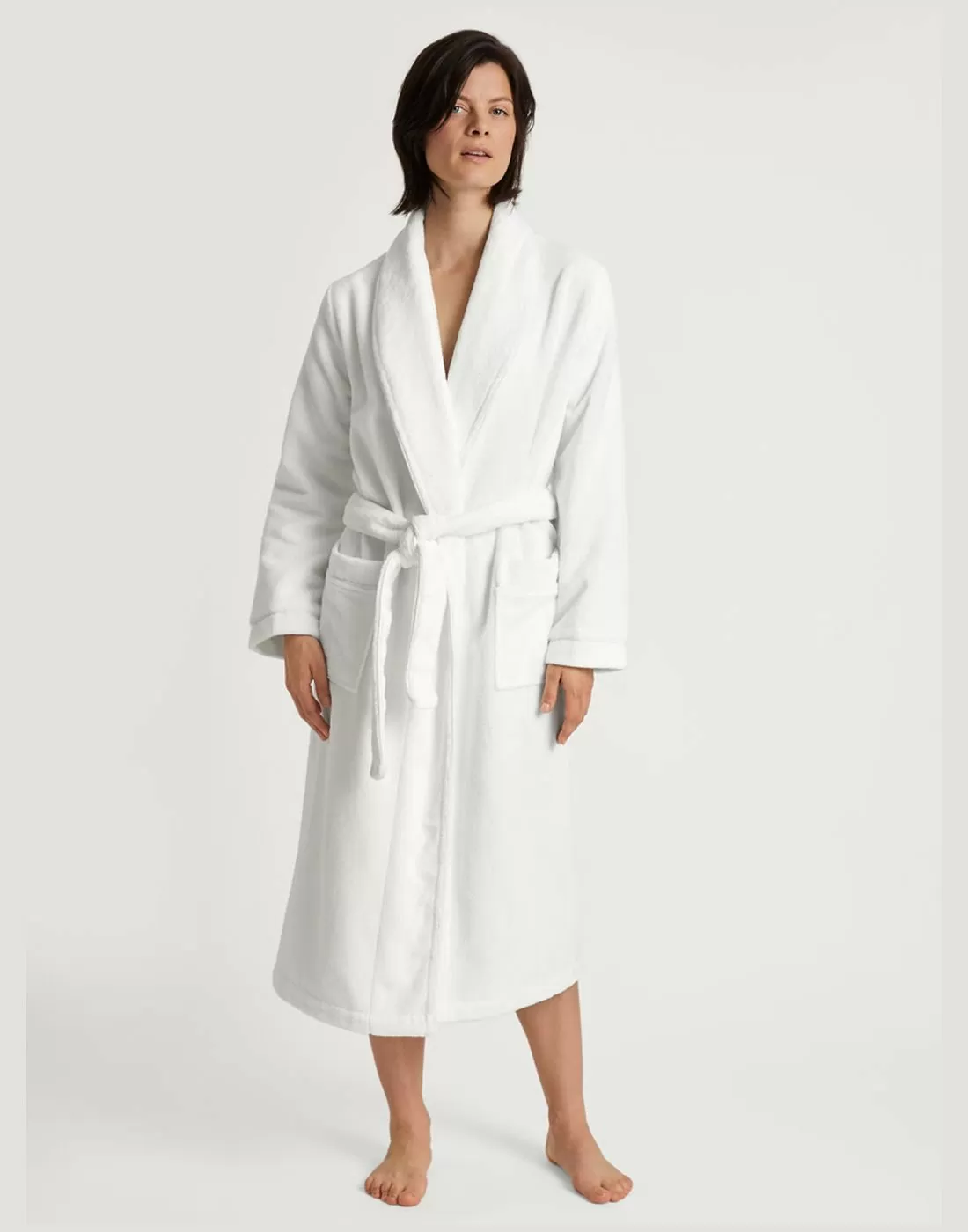 Calida hvit morgenkåpe 61302 cosy shower