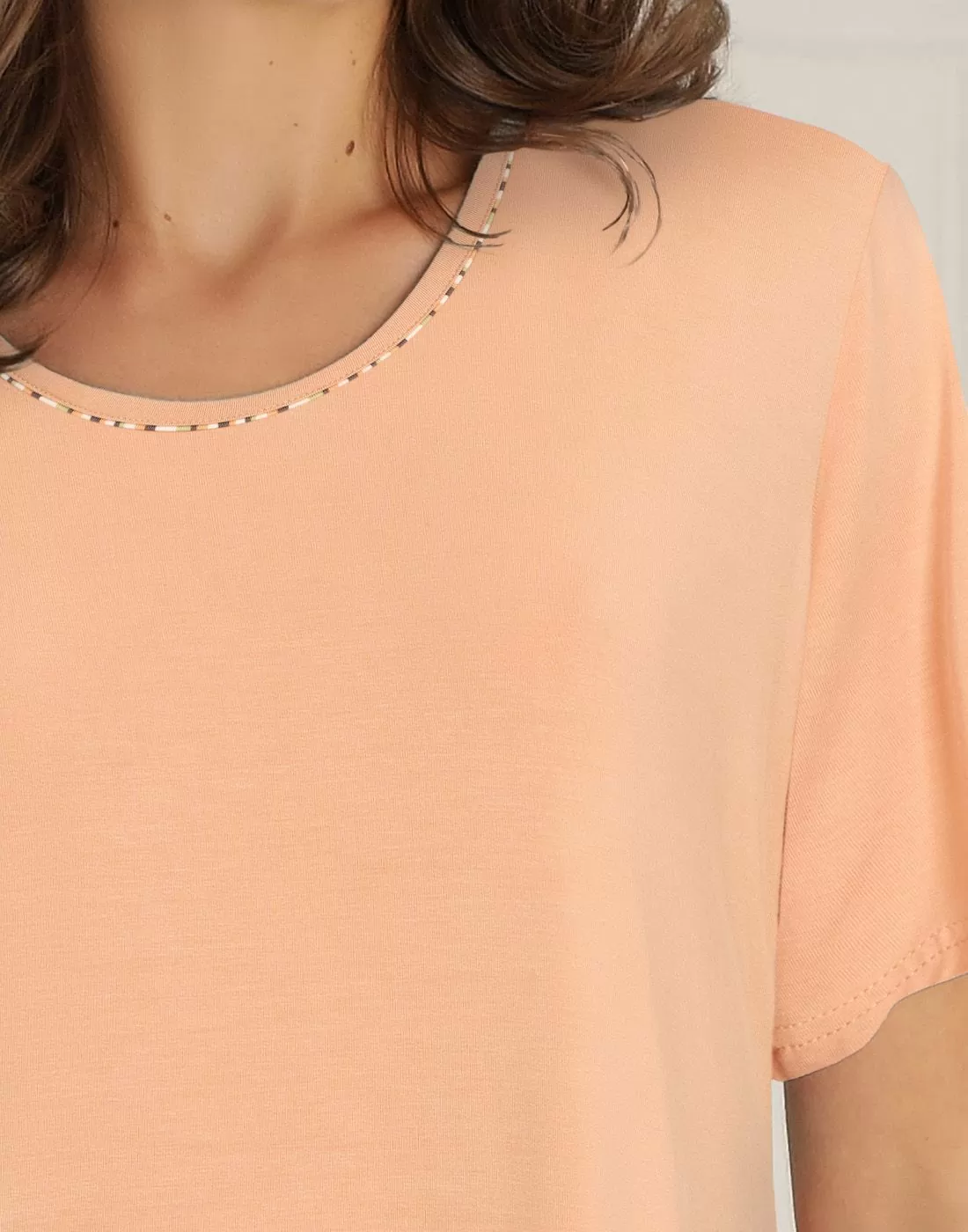 lady avenue bambus nattkjole aprikos fersken