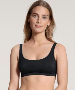 calida natural skin bralette bh uvattert svart