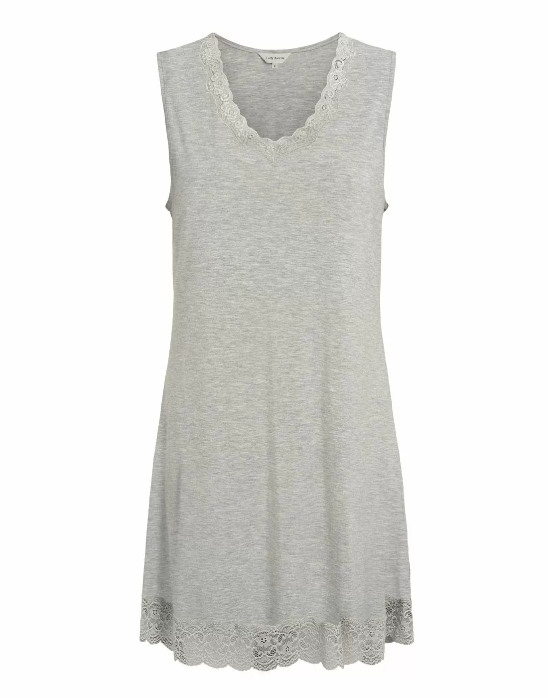lady avenue nattkjole bambus blonder i lysegrå