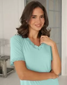 lady avenue bambus nattkjole blonder mint