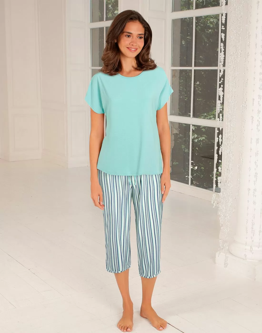 lady avenue bambus pysj t skjorte og kort bukse