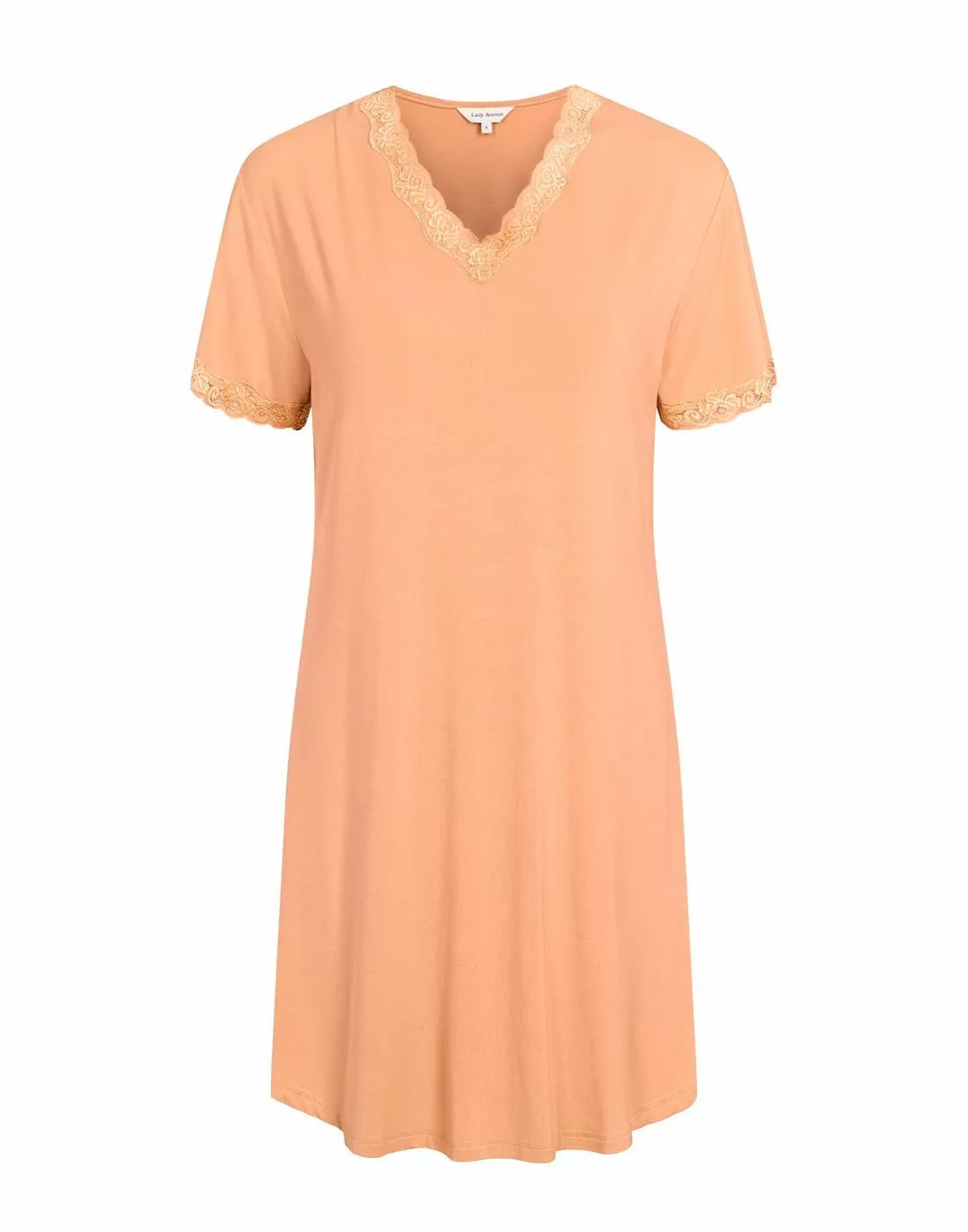 lady avenue bambus nattkjole kortermet blonde