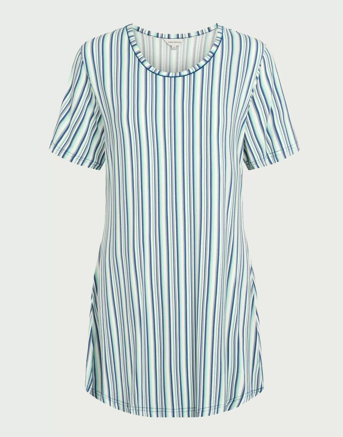 nattkjole lady avenue bambus kortermet striper lady avenue bambus nattkjole kortermet striper