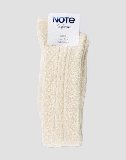 note ull overknee strømpe offwhite