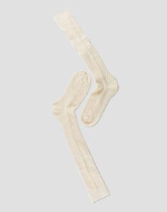 note ull overknee strømpe offwhite