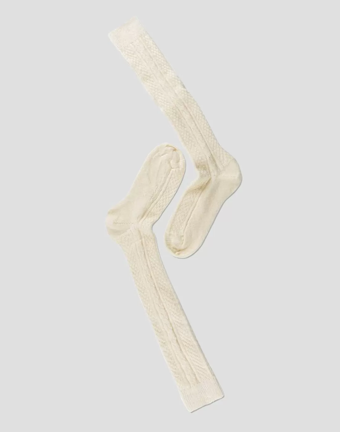 note ull overknee strømpe offwhite