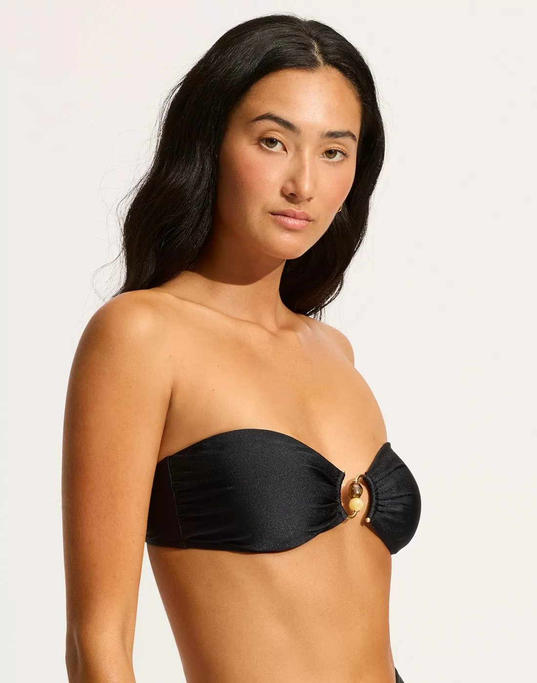 seafolly bikinioverdel svart bandeau