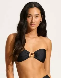 seafolly bikinioverdel svart bandeau