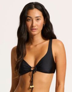 seafolly palermo bikini overdel svart