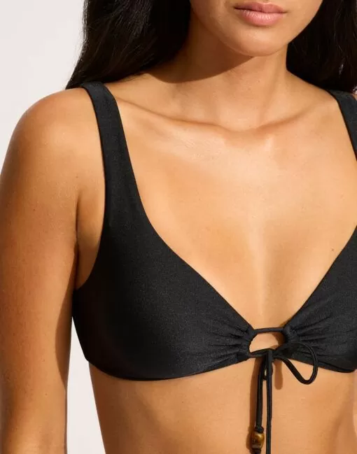 seafolly palermo bikini overdel svart