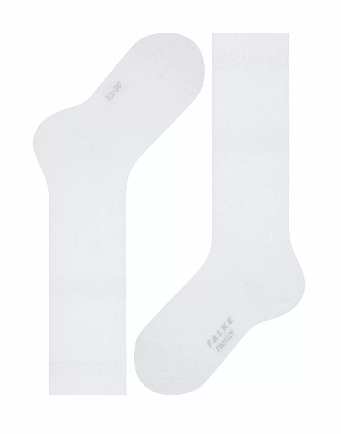 falke family kids knestrømpe bomull barn hvit