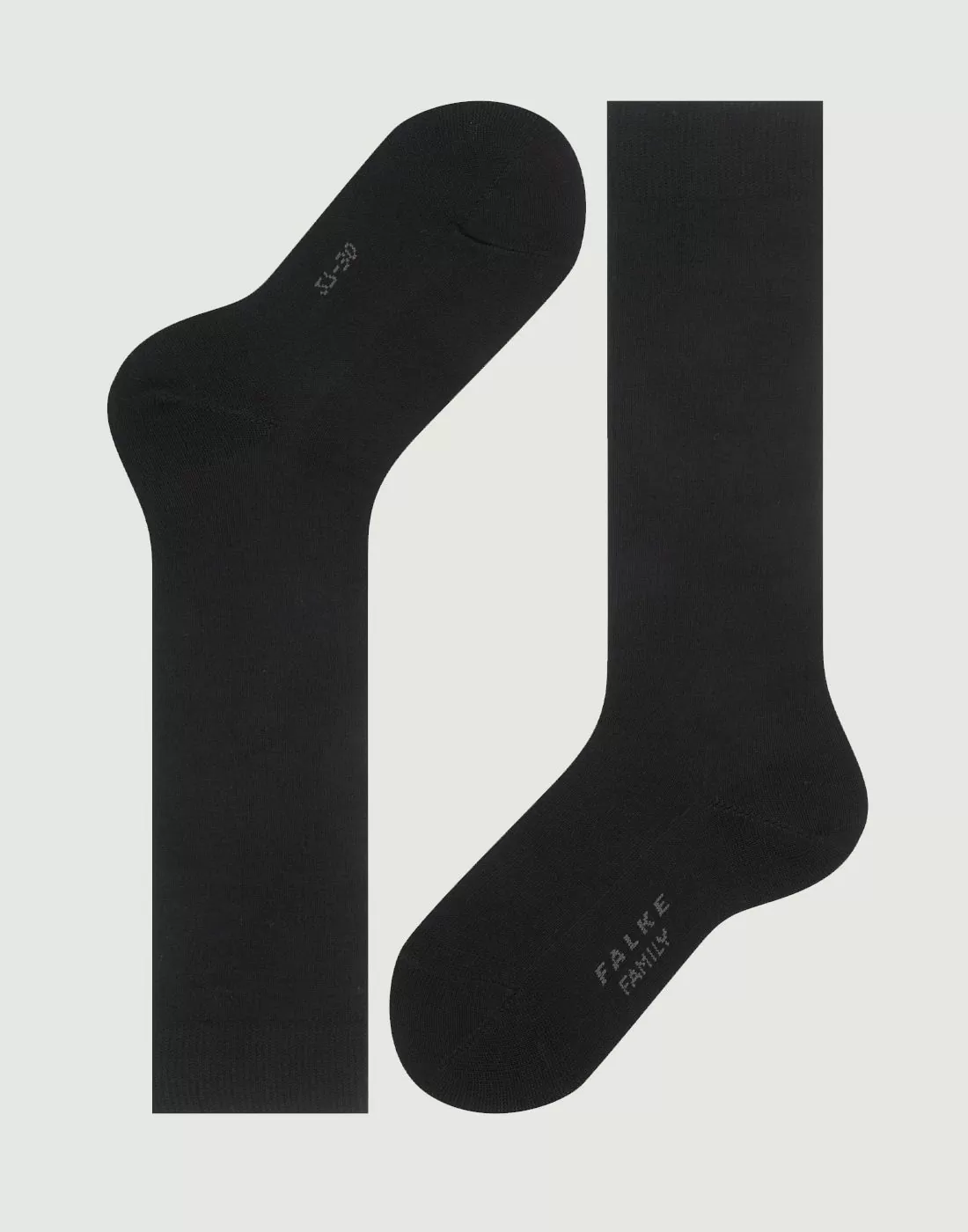 falke family kids knestrømpe bomull barn svart