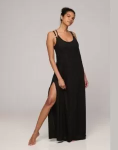 marie jo emly strand kjole maxi svart