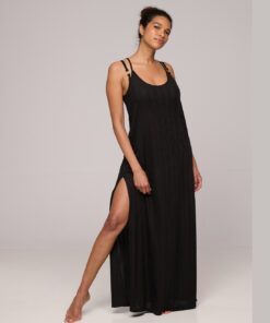 marie jo emly strand kjole maxi svart
