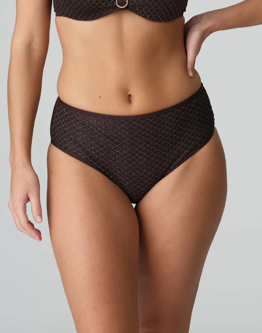marie jo tomar høy bikinitruse mørk brun
