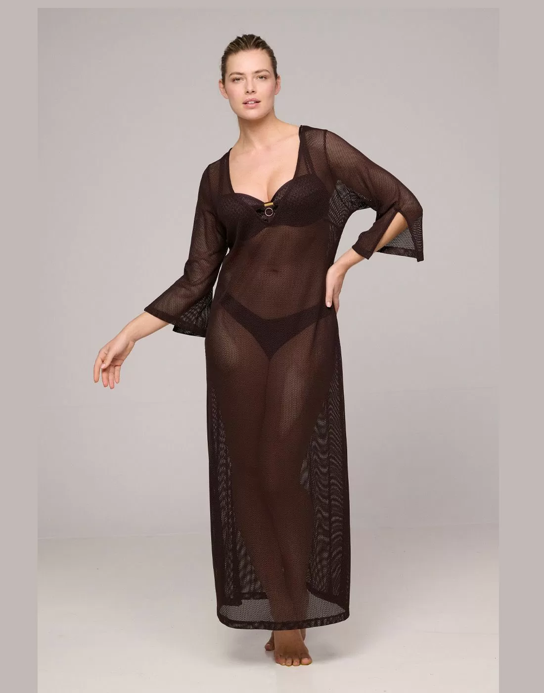 marie jo tomar strand kjole mørk brun